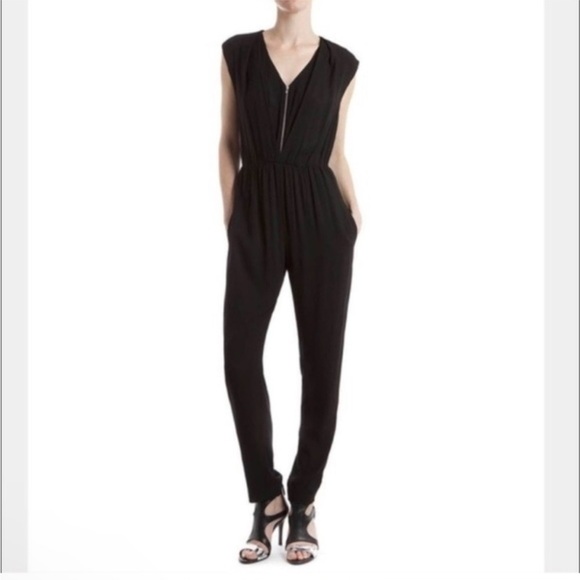 Sandro V Neck Jumpsuit Size Small - Picture 2 of 8
